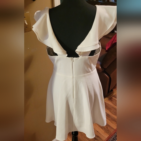 LULUS Divine Darling White Ruffled Skater Dress - Picture 8 of 10